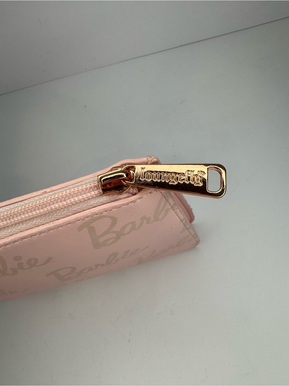 Loungefly Barbie Pink Logo Zip Pouch Cosmetic Bag Wallet Y2K Coquette Barbiecore - Picture 4 of 10